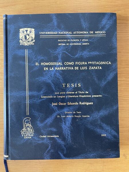 El homosexual como figura protagonica en la narrativa de Luis Zapata