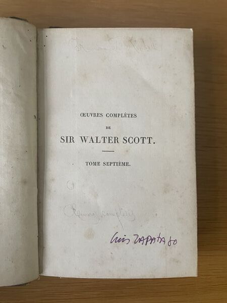 Ouvres Completes de Sir Walter Scott