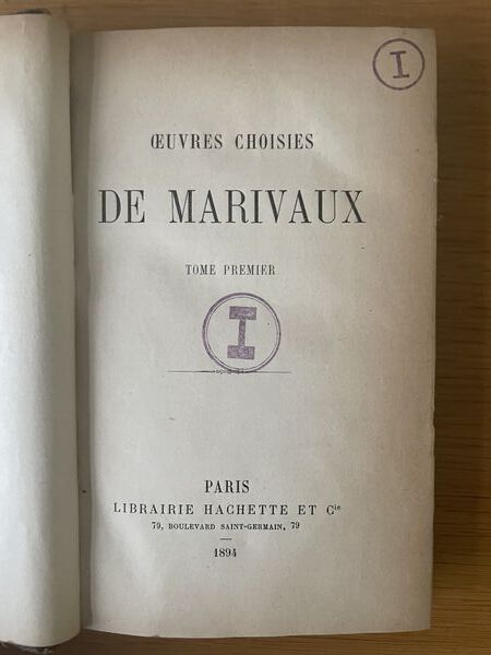 Oeuvres choisies de Marivaux