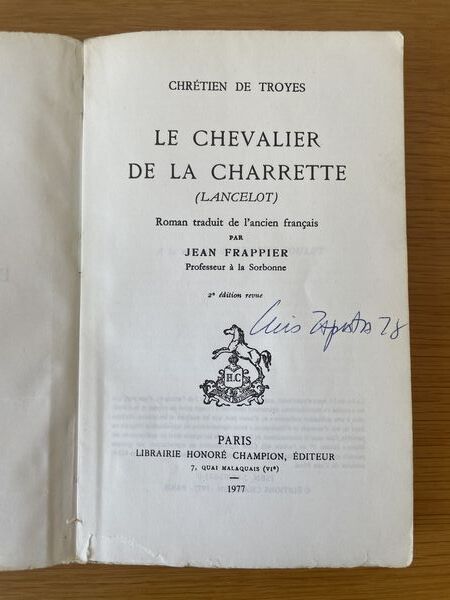 Le chevalier de la Charrette: (Lancelot)