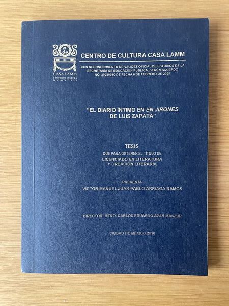 El diario íntimo en En jirones de Luis Zapata