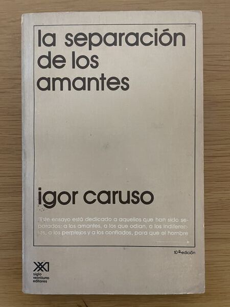 La separacion de los amantes: una fenomenologia de la muerte