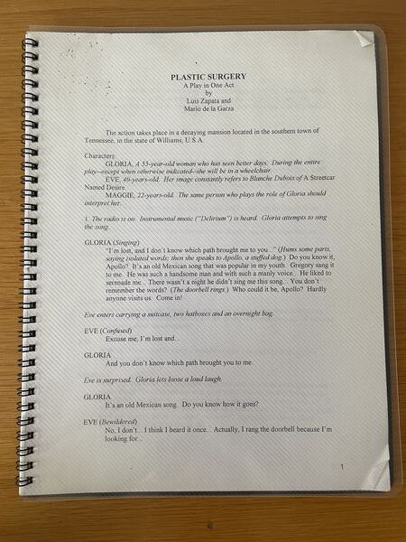 Plastic Surgery: A Play in One Act