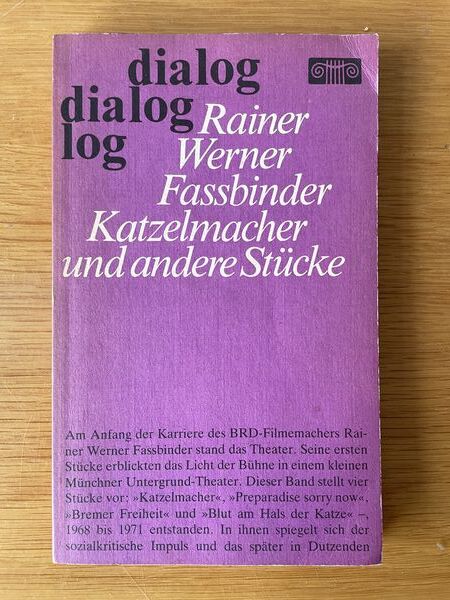 Katzelmacher. Preparadise sorry now u.a.